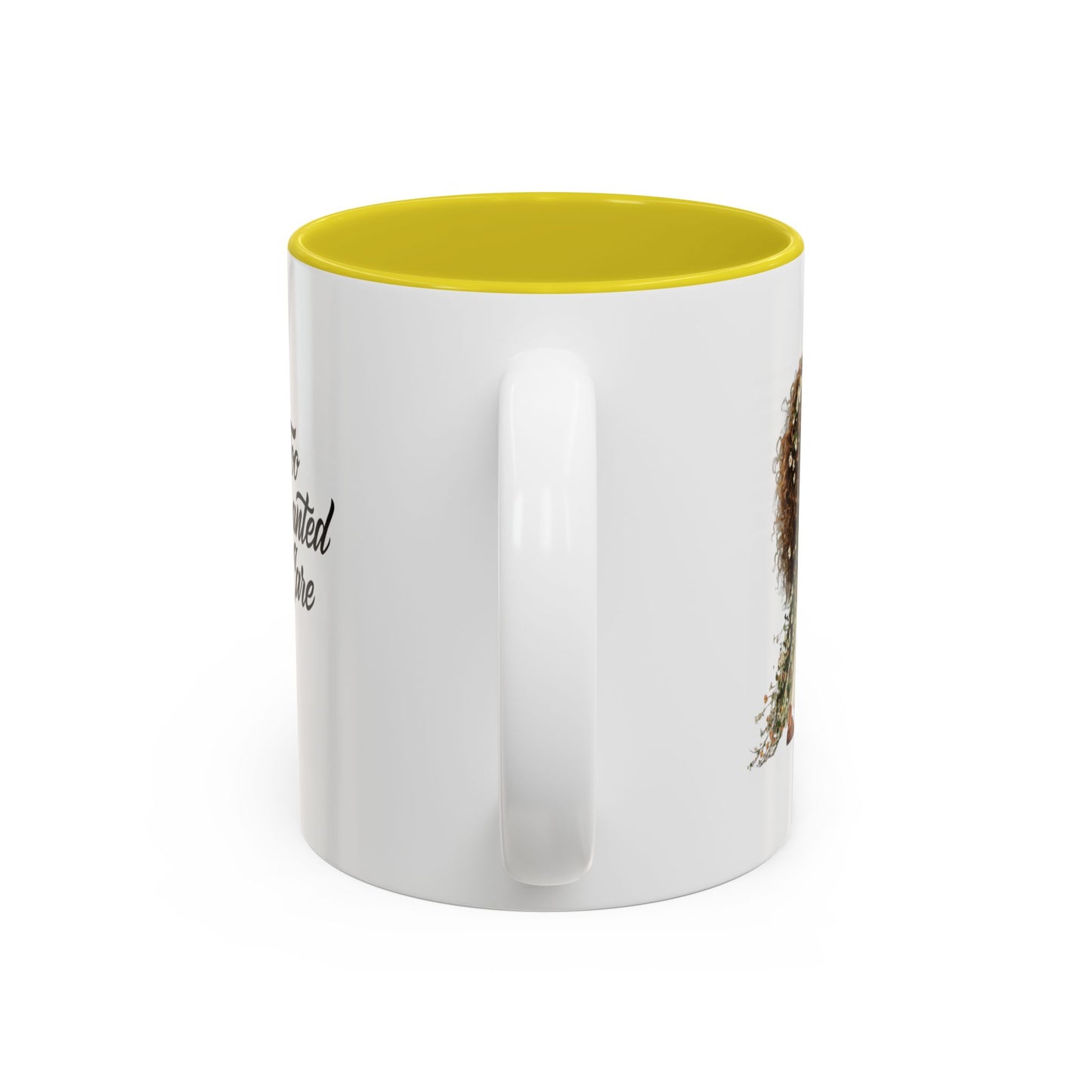 Coffee Mug – "Too Haunted To Care" Witchy Skull Accent Mug (Two-Tone, 11/15oz)