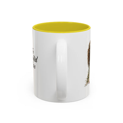 Coffee Mug – "Too Haunted To Care" Witchy Skull Accent Mug (Two-Tone, 11/15oz)