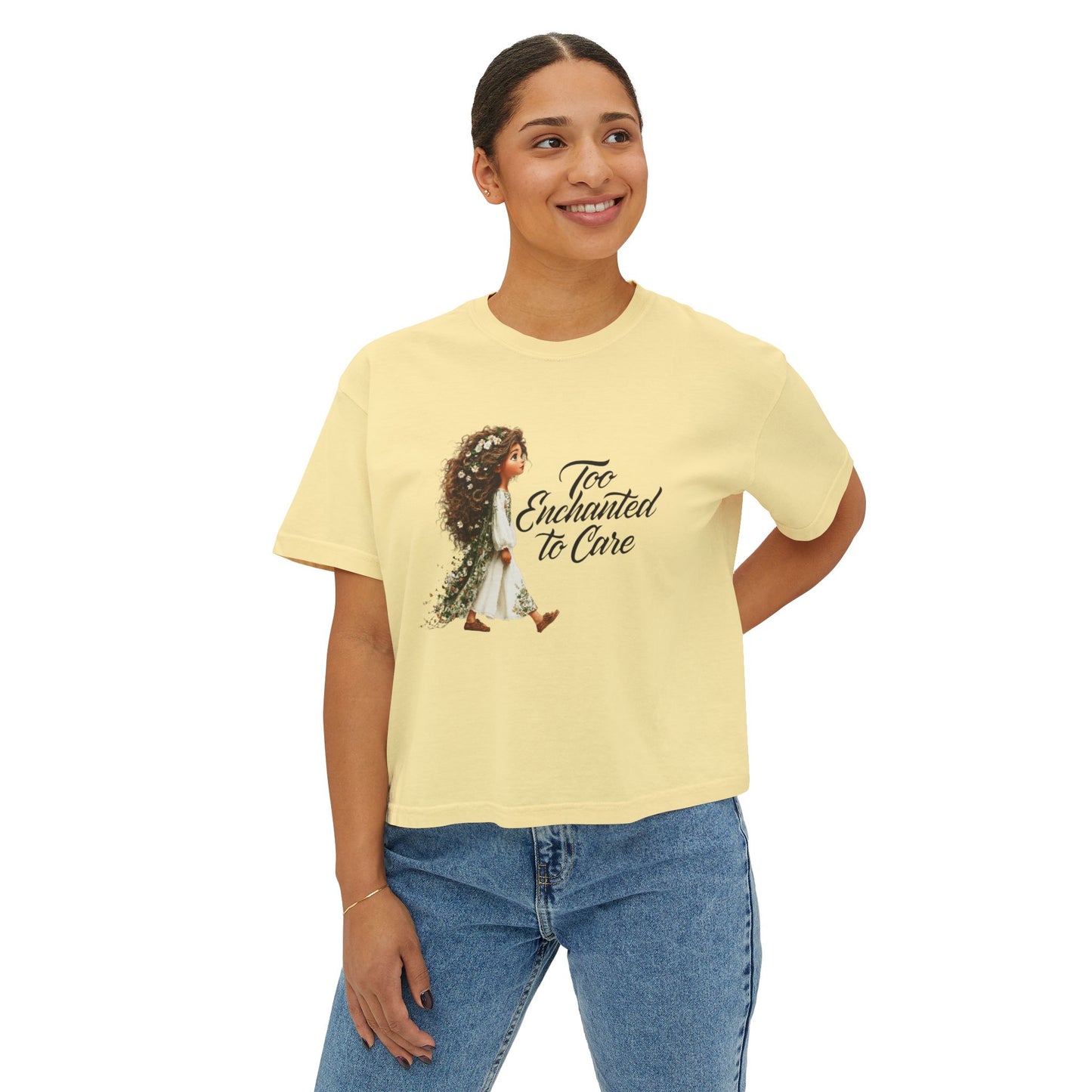 "Too Enchanted to Care" Boxy Tee