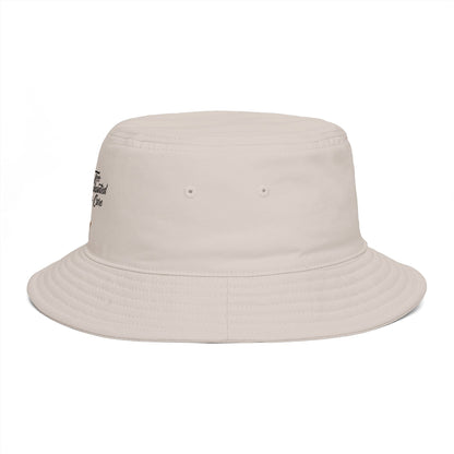 Bucket Hat - 'Too Beautiful to Care' Floral Girl Embroidered Sun Hat
