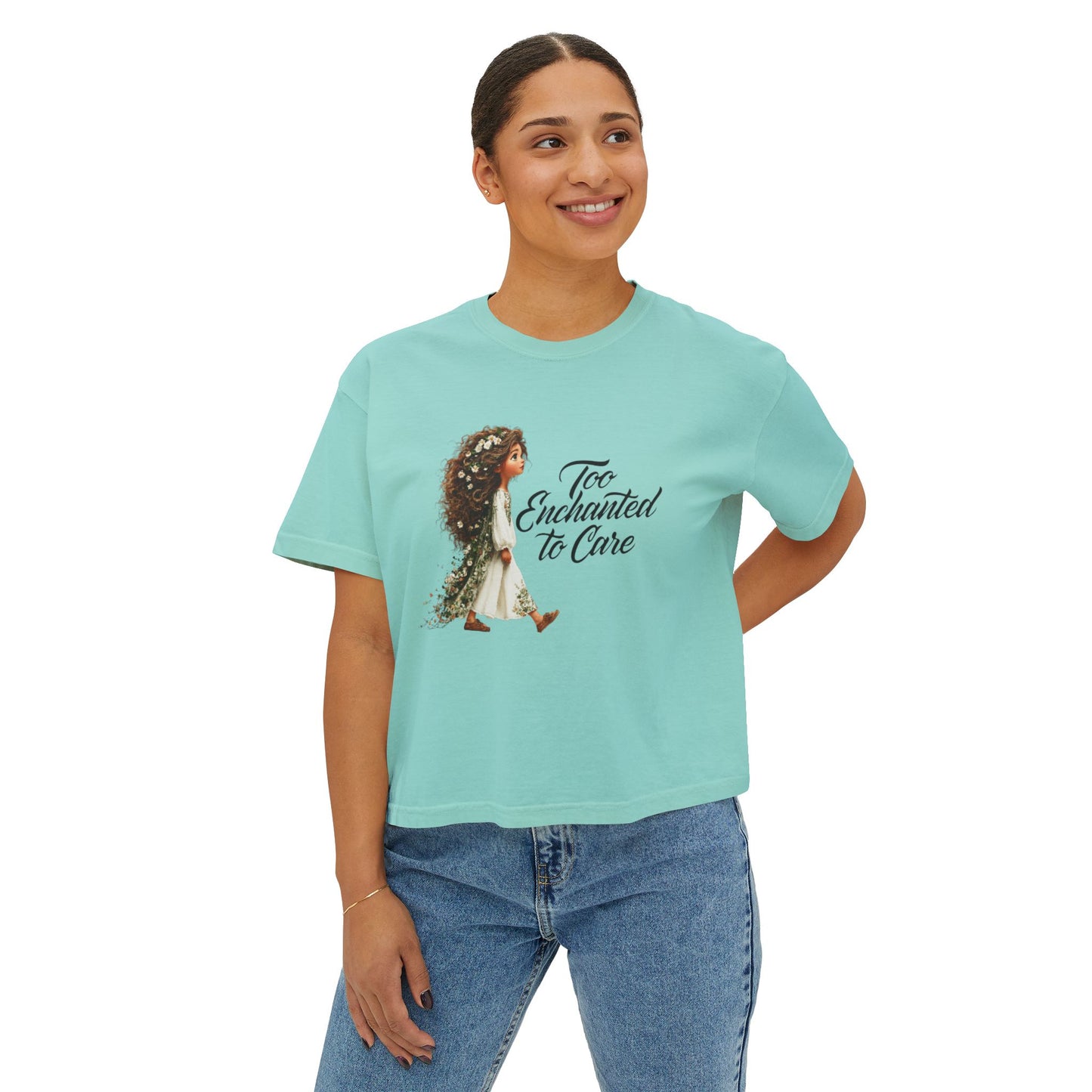 "Too Enchanted to Care" Boxy Tee