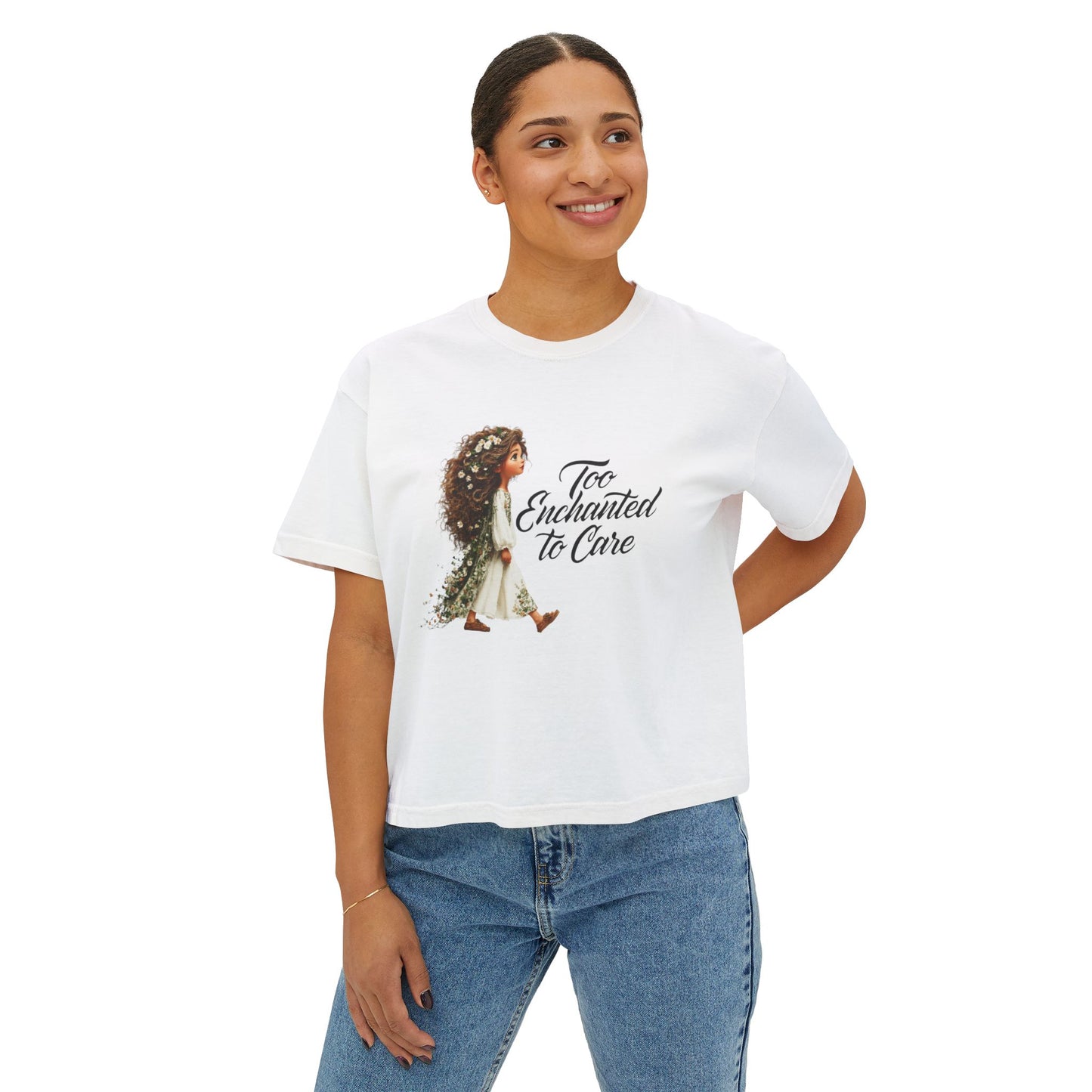 "Too Enchanted to Care" Boxy Tee
