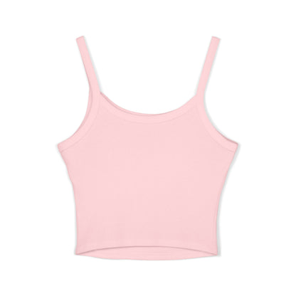 Spaghetti Tank Top — "Too Enchanted to Care" Fairy Girl Graphic