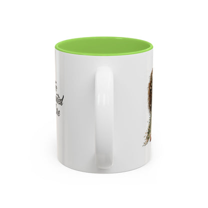 Coffee Mug – "Too Haunted To Care" Witchy Skull Accent Mug (Two-Tone, 11/15oz)