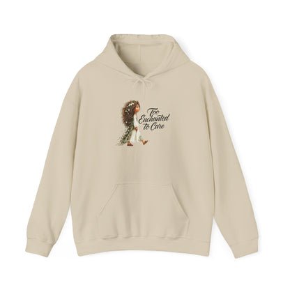 Too Enchanted To Care Hoodie — Whimsical Fairy Girl Graphic Sweatshirt