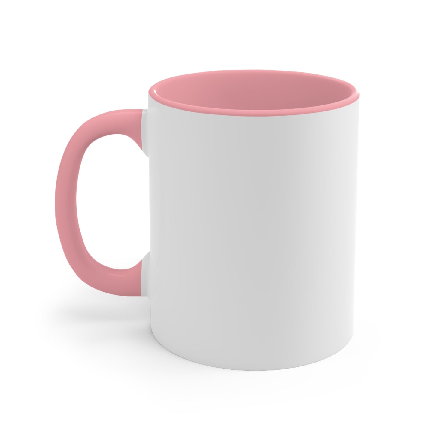 Pink Accent Ceramic Mug — Cozy Floral Dog Illustration