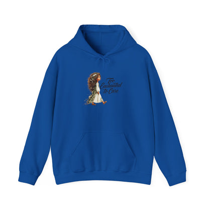Too Enchanted To Care Hoodie — Whimsical Fairy Girl Graphic Sweatshirt