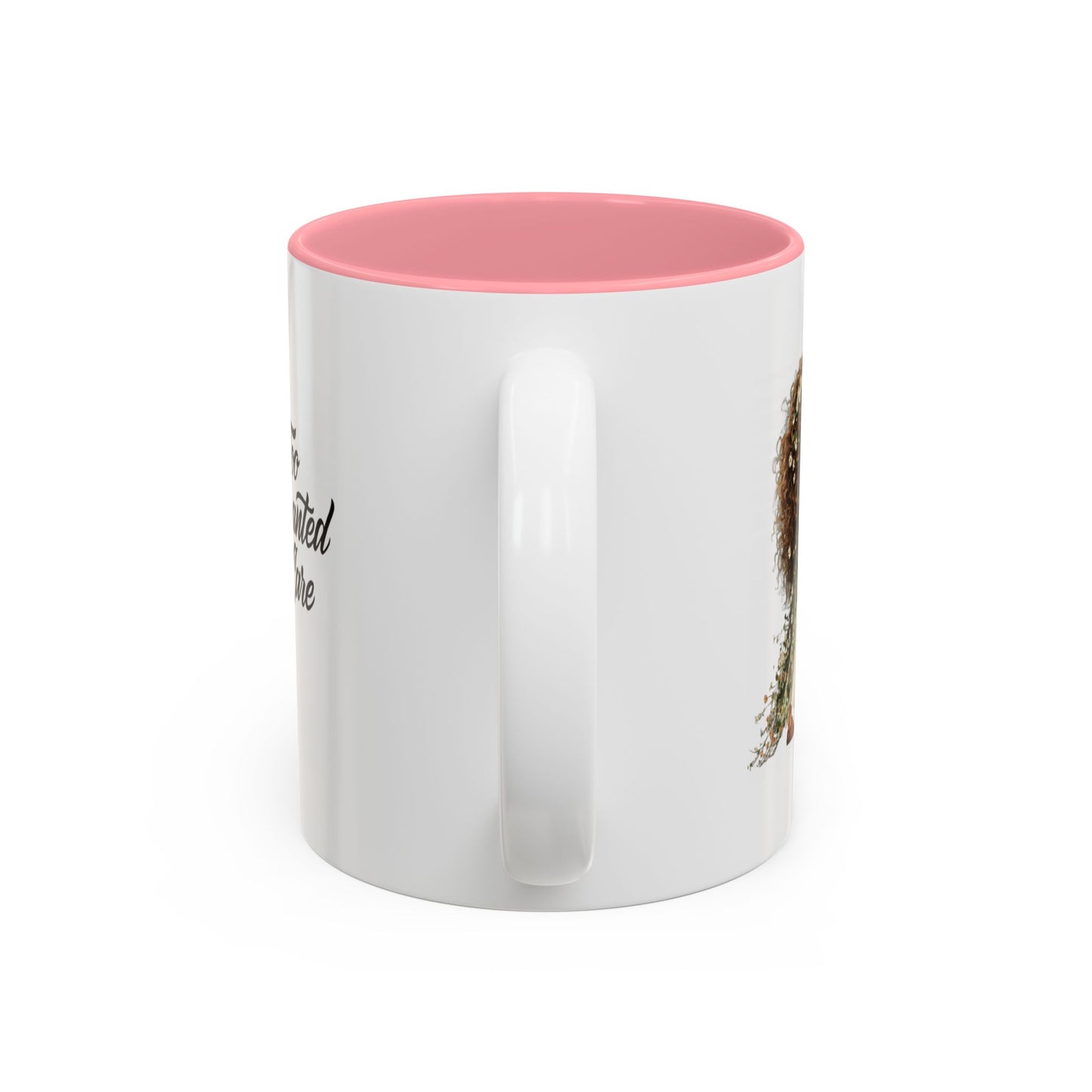 Coffee Mug – "Too Haunted To Care" Witchy Skull Accent Mug (Two-Tone, 11/15oz)