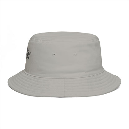 Bucket Hat - 'Too Beautiful to Care' Floral Girl Embroidered Sun Hat