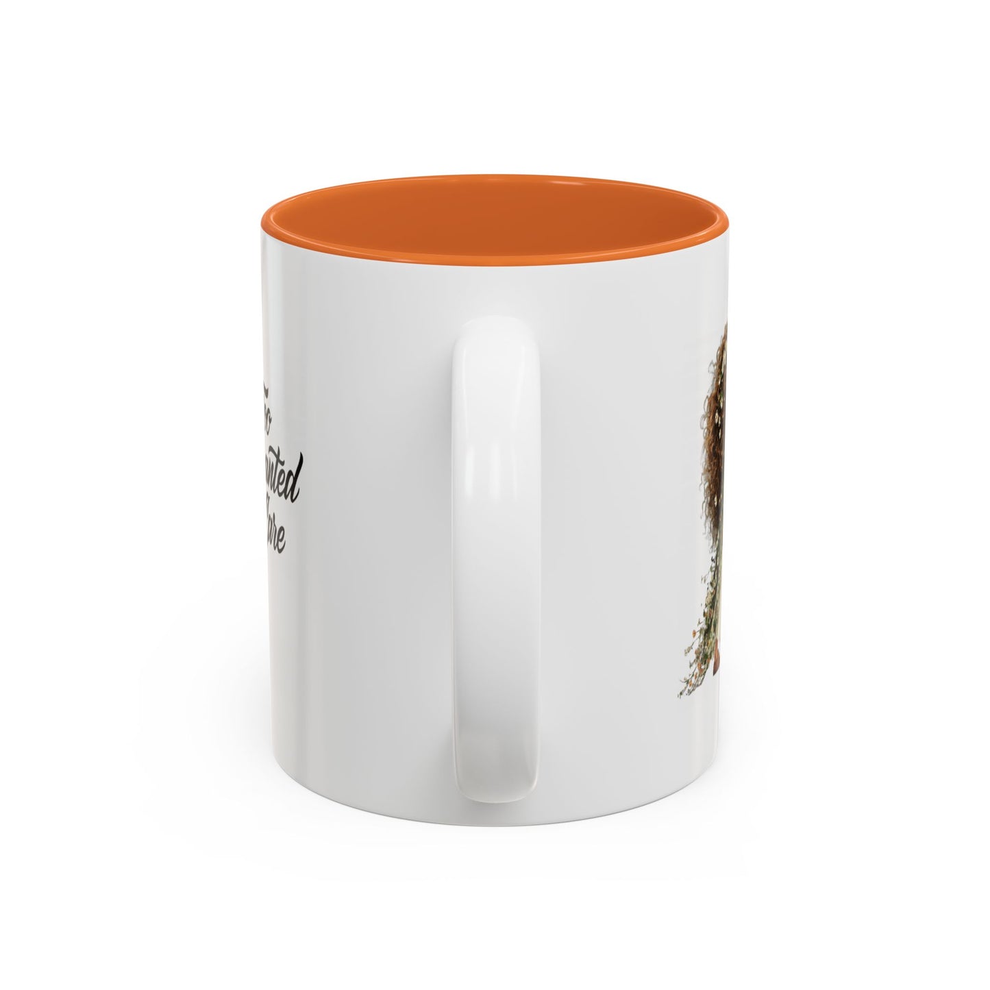 Coffee Mug – "Too Haunted To Care" Witchy Skull Accent Mug (Two-Tone, 11/15oz)