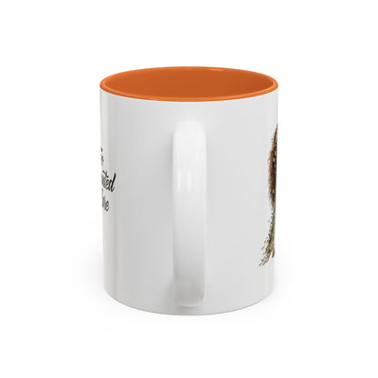 Coffee Mug – "Too Haunted To Care" Witchy Skull Accent Mug (Two-Tone, 11/15oz)