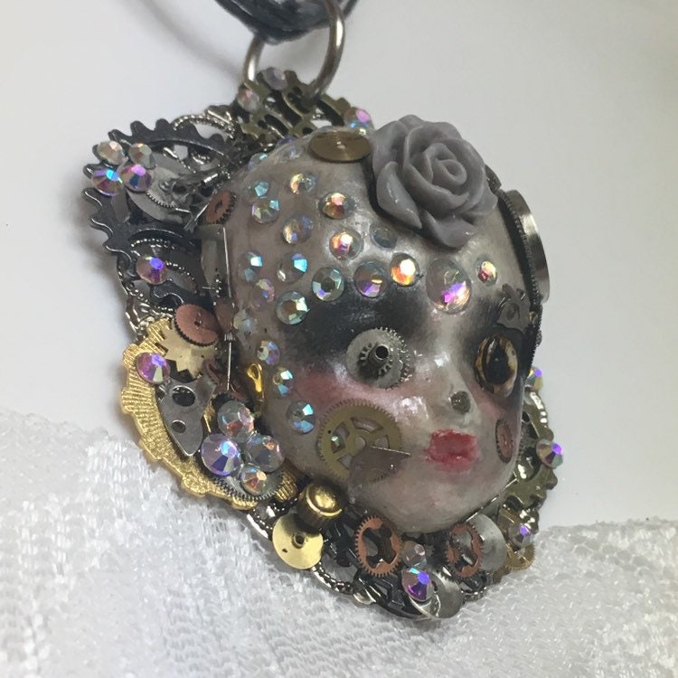 Spirit Art Doll Face Necklace
