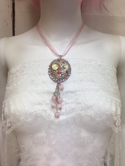 Spirit Art Doll Face Necklace