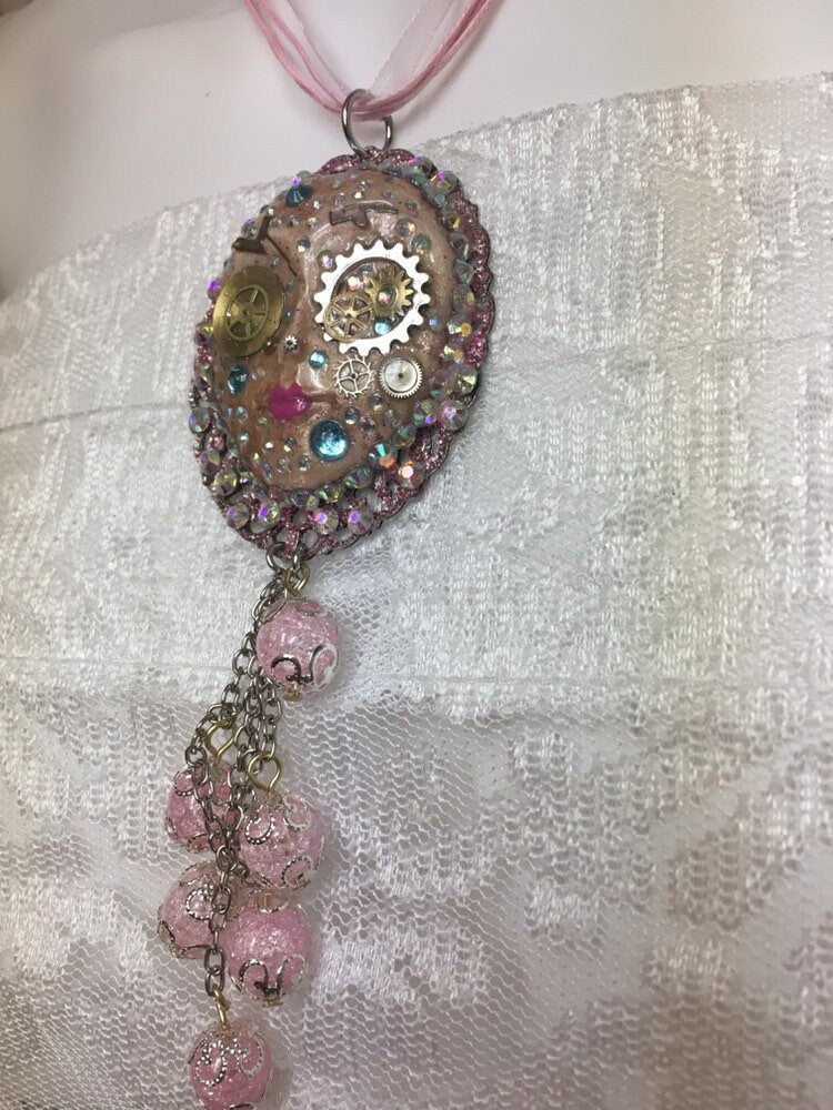Spirit Art Doll Face Necklace