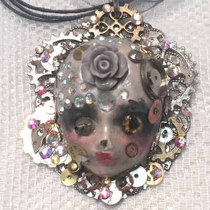 Spirit Art Doll Face Necklace