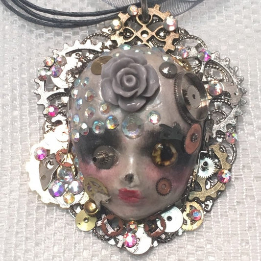 Spirit Art Doll Face Necklace