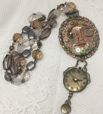 Spirit Art Doll Face Necklace