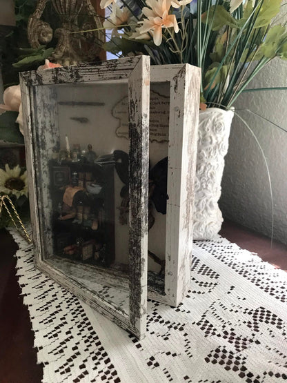 Mummified Dead Male Dark Fairy, Shadowbox, fairycore, oddities,goblincore, taxidermy