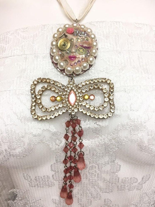 Spirit Doll Face Art Necklace