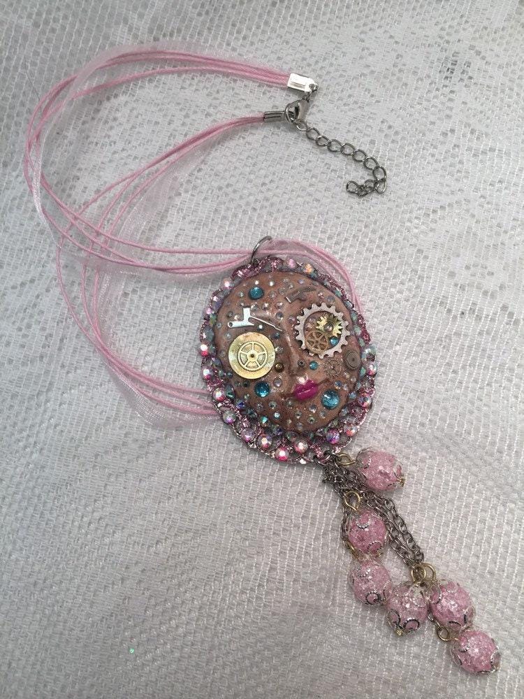 Spirit Art Doll Face Necklace