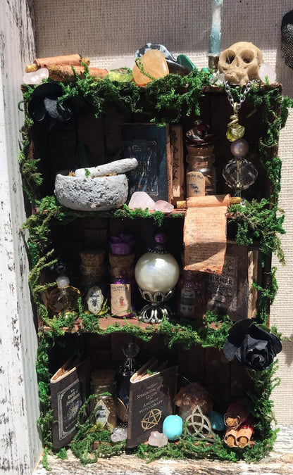 Mummified Dead Female Dark Fairy, Shadowbox, fairycore, oddities,goblincore, taxidermy, shadow Box
