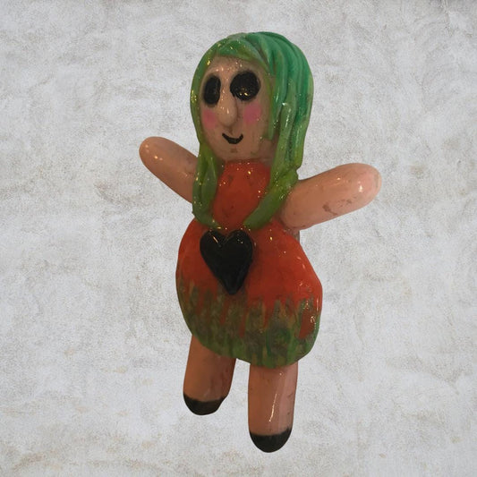 Heartless Creepling Darling Magnet – Handmade Porcelain Clay Art