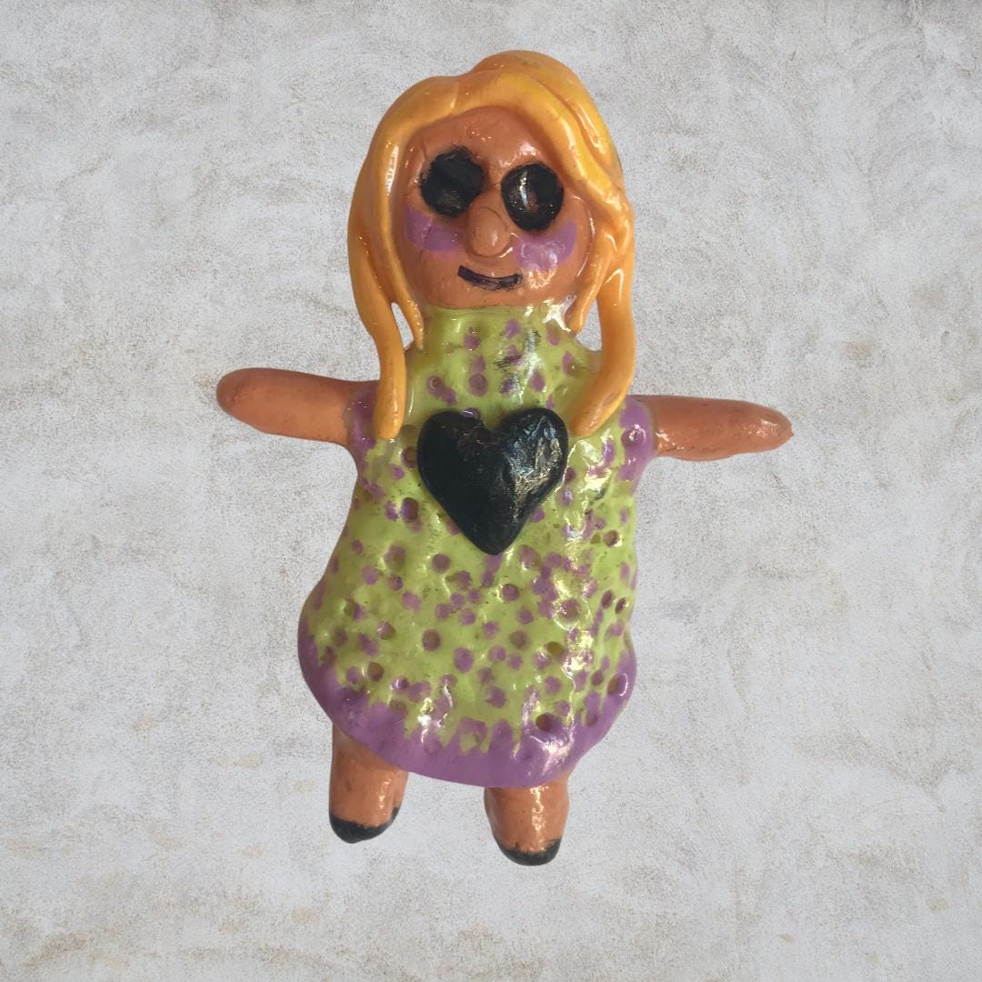 Heartless Creepling Darling Magnet – Handmade Porcelain Clay Art