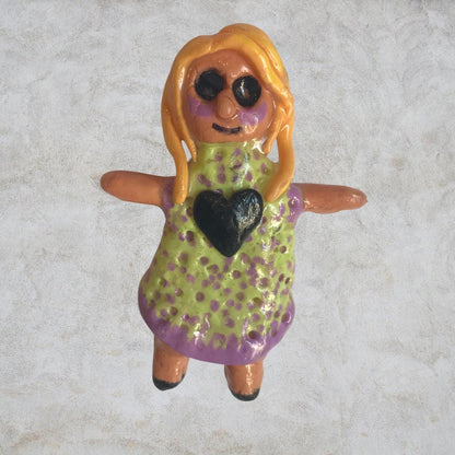 Heartless Creepling Darling Magnet – Handmade Porcelain Clay Art