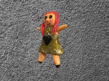 Heartless Creepling Darling Magnet – Handmade Porcelain Clay Art