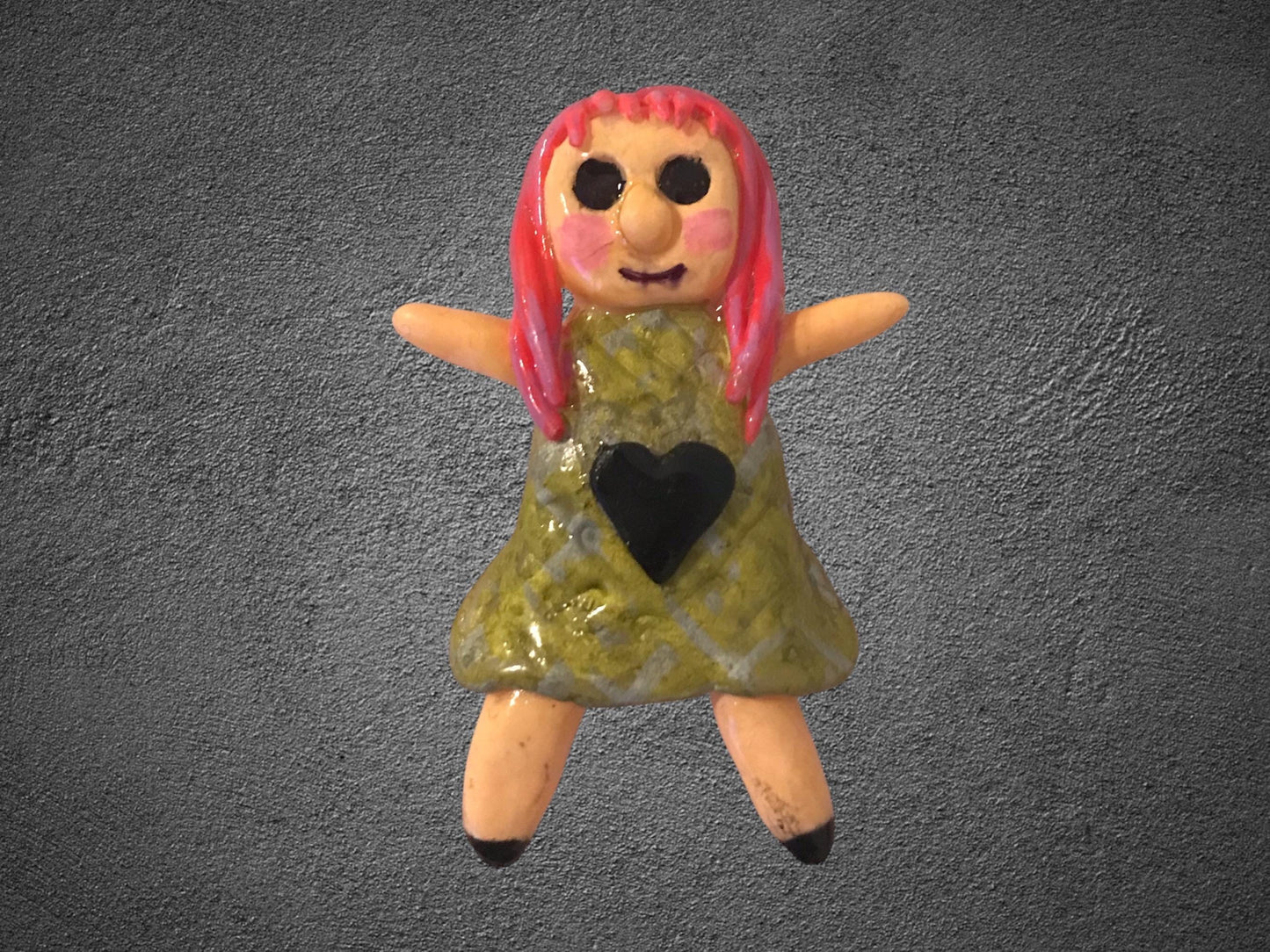 Heartless Creepling Darling Magnet – Handmade Porcelain Clay Art