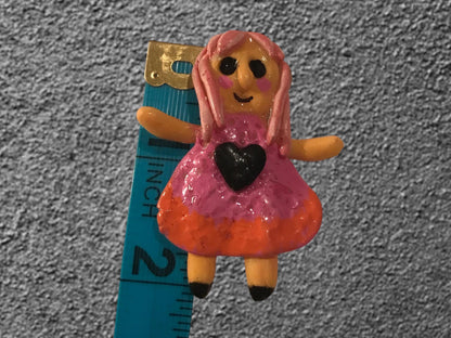 Heartless Creepling Darling Magnet – Handmade Porcelain Clay Art