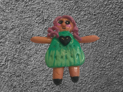 Heartless Creepling Darling Magnet – Handmade Porcelain Clay Art