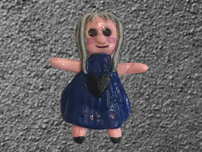 Heartless Creepling Darling Magnet – Handmade Porcelain Clay Art