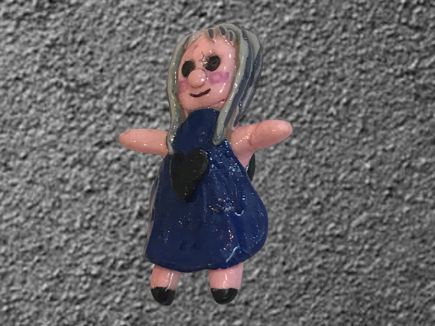 Heartless Creepling Darling Magnet – Handmade Porcelain Clay Art