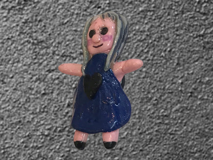 Heartless Creepling Darling Magnet – Handmade Porcelain Clay Art