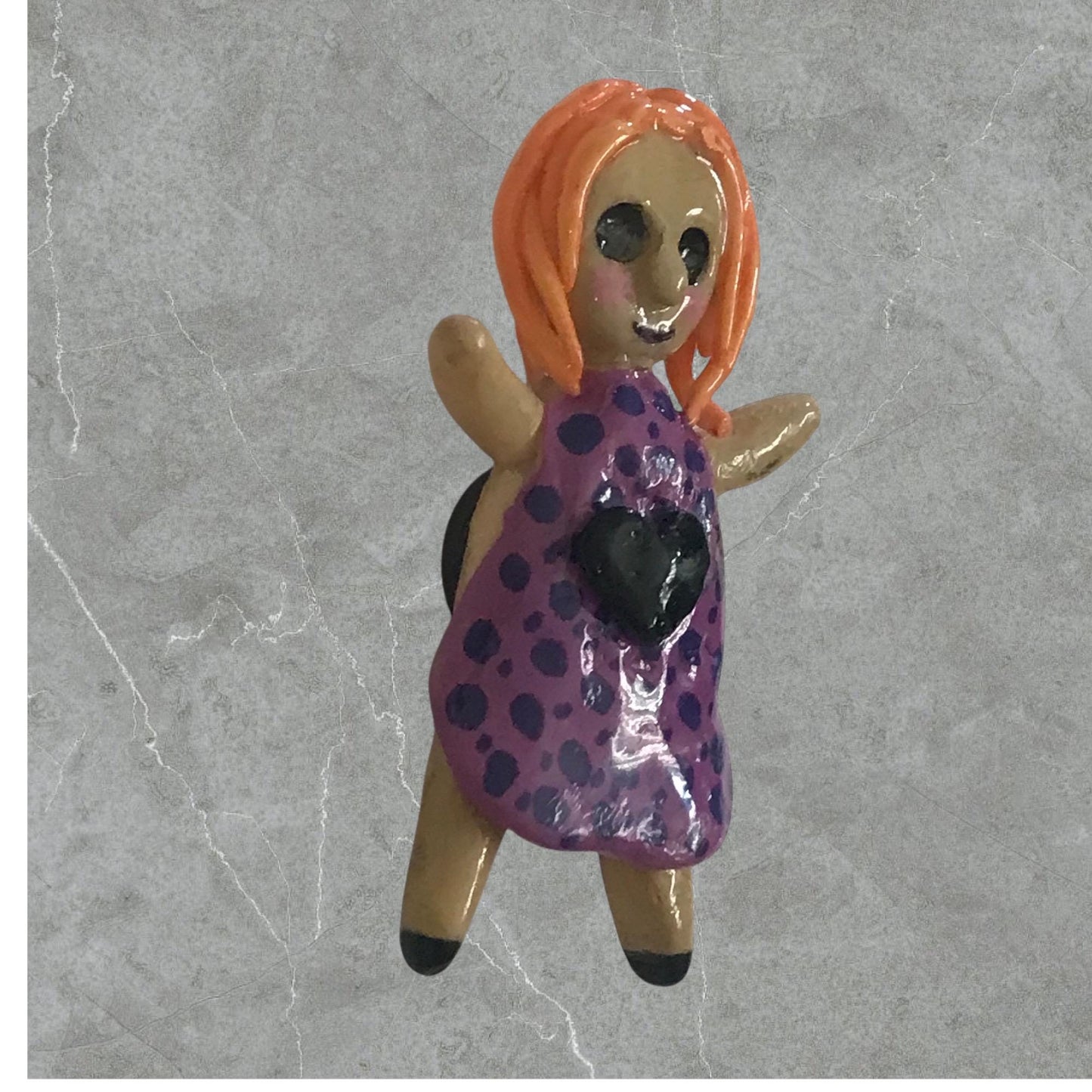 Heartless Creepling Darling Magnet – Handmade Porcelain Clay Art
