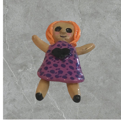 Heartless Creepling Darling Magnet – Handmade Porcelain Clay Art