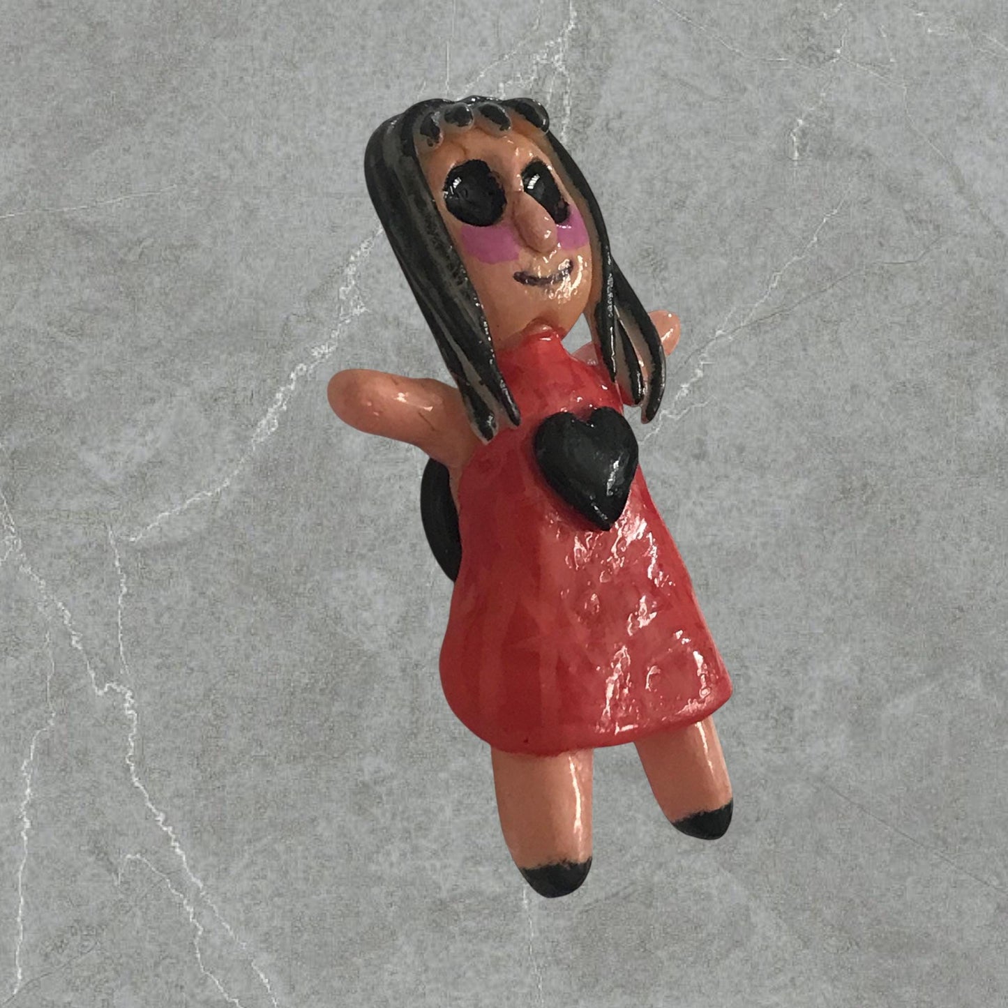 Heartless Creepling Darling Magnet – Handmade Porcelain Clay Art
