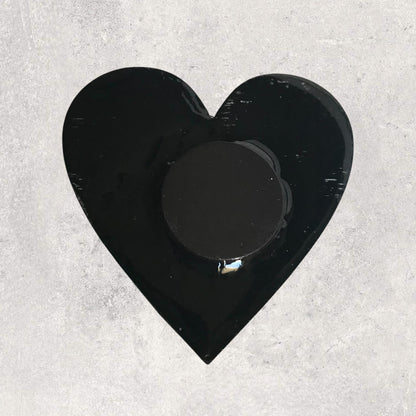 Handmade Two-Eyed Heart Magnet: Quirky Sculpture, Collectible Gift