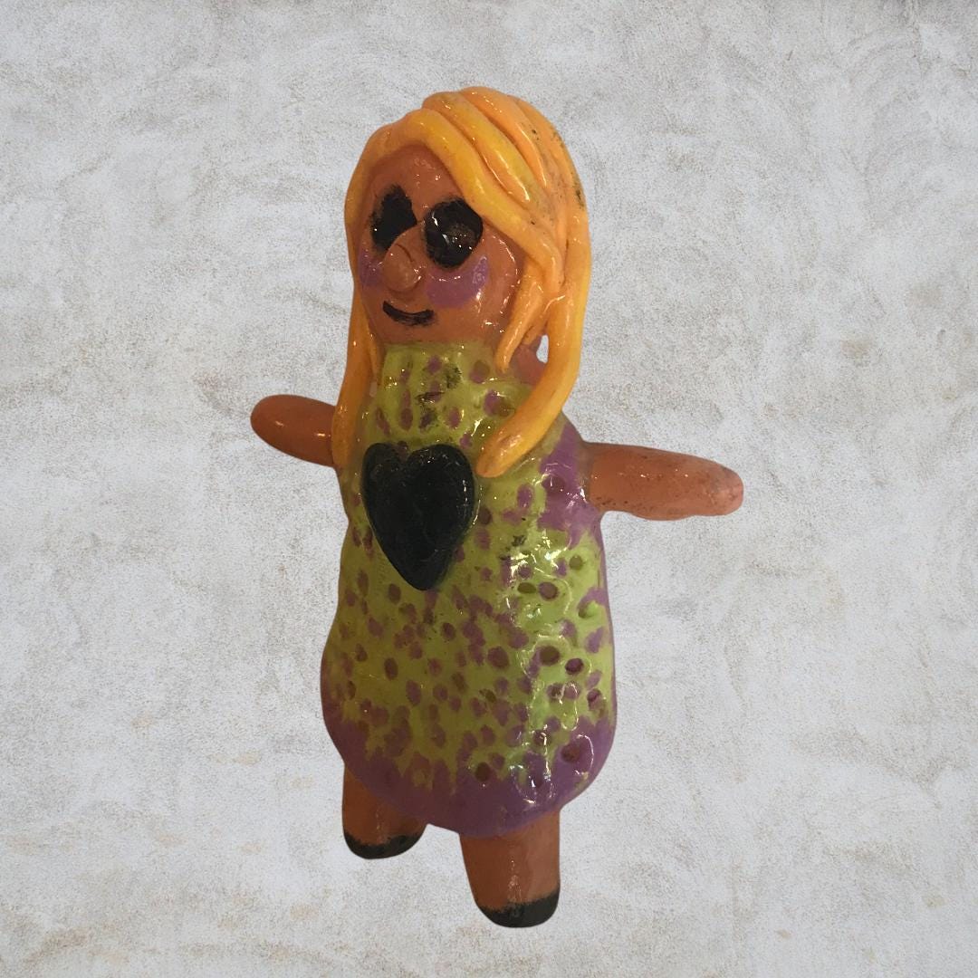 Heartless Creepling Darling Magnet – Handmade Porcelain Clay Art