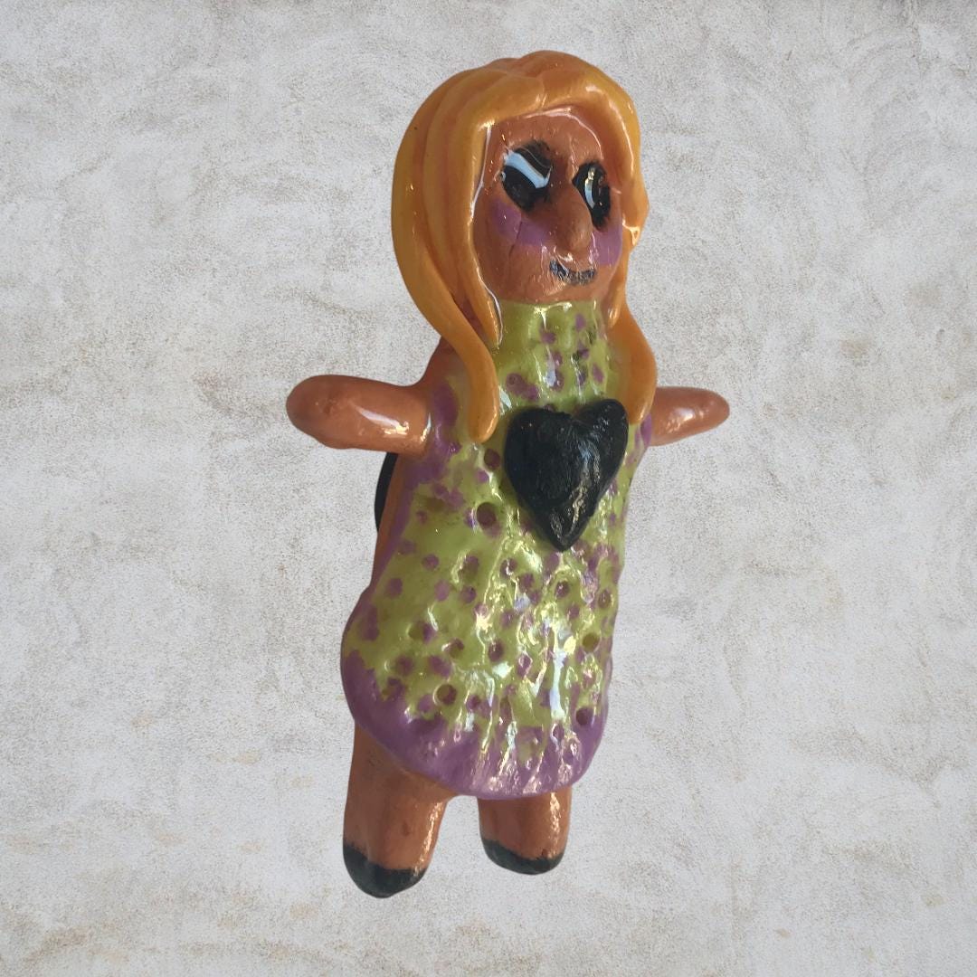 Heartless Creepling Darling Magnet – Handmade Porcelain Clay Art
