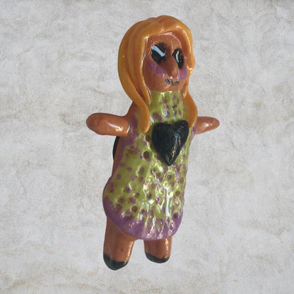 Heartless Creepling Darling Magnet – Handmade Porcelain Clay Art