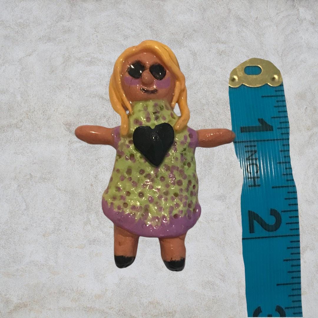 Heartless Creepling Darling Magnet – Handmade Porcelain Clay Art