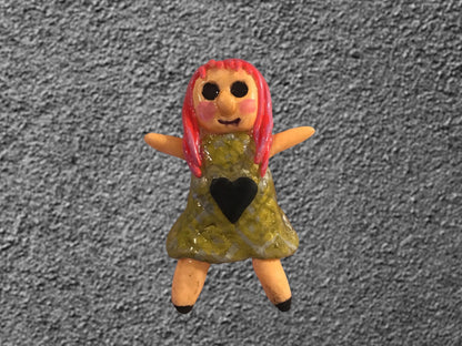 Heartless Creepling Darling Magnet – Handmade Porcelain Clay Art