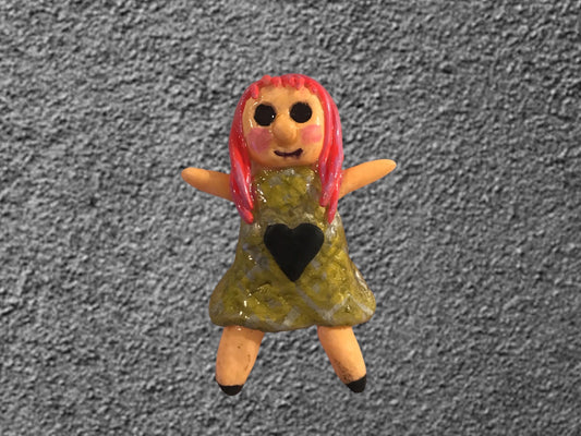 Heartless Creepling Darling Magnet – Handmade Porcelain Clay Art