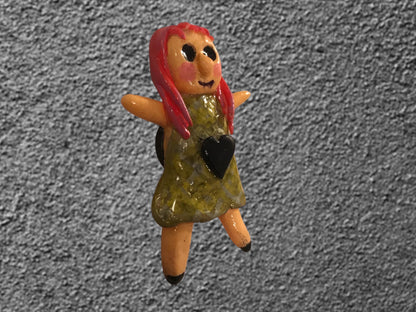 Heartless Creepling Darling Magnet – Handmade Porcelain Clay Art