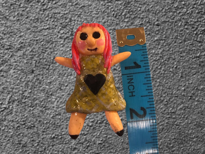 Heartless Creepling Darling Magnet – Handmade Porcelain Clay Art