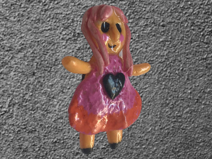 Heartless Creepling Darling Magnet – Handmade Porcelain Clay Art