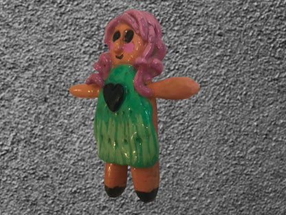 Heartless Creepling Darling Magnet – Handmade Porcelain Clay Art
