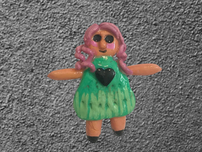 Heartless Creepling Darling Magnet – Handmade Porcelain Clay Art